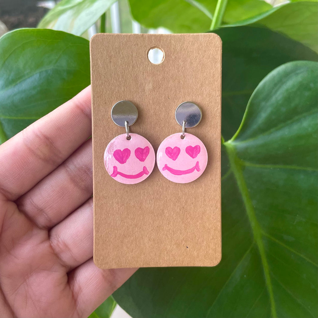 Smile face (Pink) | Earrings